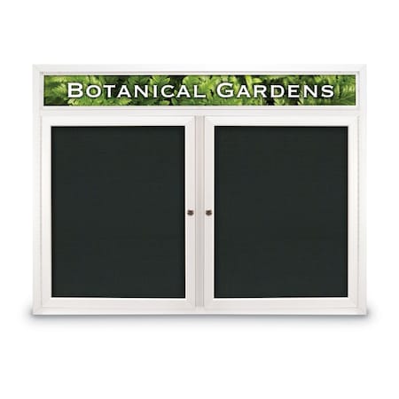 United Visual Products Open Faced Traditional Corkboard, 60x48" UV644A-BLACK-AMETHY
